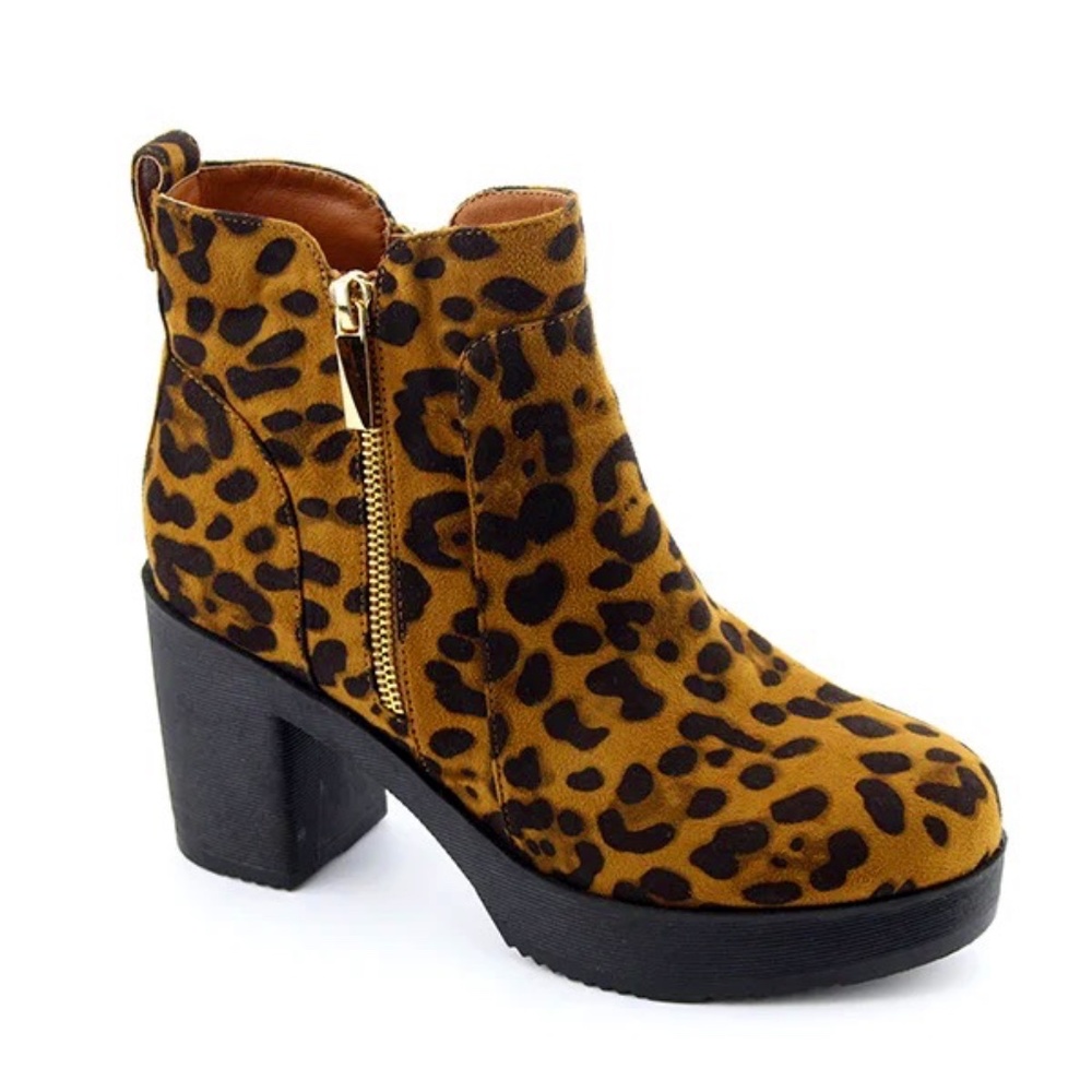 Leopard Print Booties